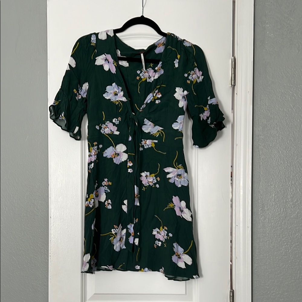 Pastel Floral Green Dress